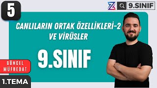 9 SINIF BİYOLOJİ YENİ MÜFREDAT  CANLILARIN ORTAK ÖZELLİKLERİ VİRÜSLER  MAARİF MODELİ  5 DERS [upl. by Xenia]