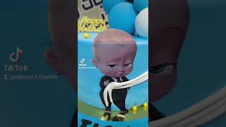 Baby BOSScake decoration funny BOSS BABY explore edm pop song funny music tiktokblackpink [upl. by Old]