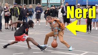 Nerd DESTROYS Hoopers Ankles at Venice Beach [upl. by Theurer533]