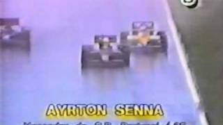 Ayrton Senna vence Portugal 85 Narracao Galvão Buenoavi [upl. by Adniralc]