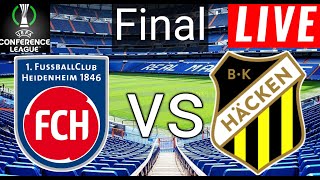 Heidenheim vs Bk Hacken Live Score  Europa Conference League Qualification 2024  Full Match [upl. by Ynabla]