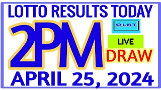 Lotto Results Today 2pm DRAW April 25 2024 swertres results [upl. by Yeclehc]