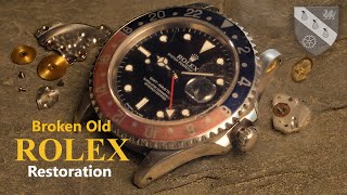 Restoration of a Broken Rolex  GMT Master  Internal Damage [upl. by Ynnus777]