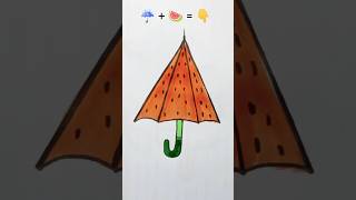 Water melon ice cream drawing l art short video drawing viral videotrending [upl. by Naujek]