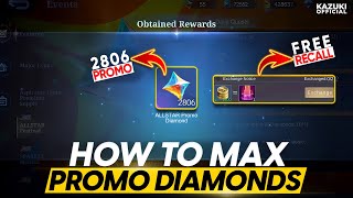 HOW TO GET 2806 ALL STAR PROMO DIAMONDS AND A FREE RECALL EFFECT [upl. by Onek]