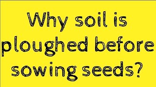 Why soil is ploughed before sowing seeds  Things to Know [upl. by Enatan388]