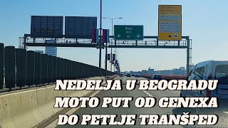 Beograd Moto put nedeljom deo od Genex kule do petlje Tranšped [upl. by Tove]