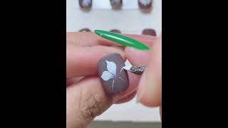 Flower nail art tutorial💅💅nails nail nailart nailtutorial [upl. by Rudie]