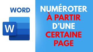 2020 Comment Mettre Un Numéro De Page À Partir Dune Certaine Page Page De Grade Ou Couverture [upl. by Annette]