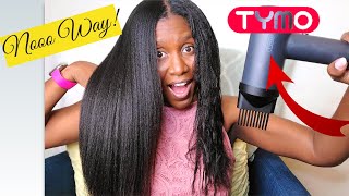 Updated Relaxed Hair Blow Drying Technique Routine  Tymo Blow Dryer [upl. by Leeda]