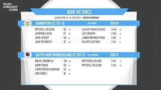 North East Premier League  Premier Division  Ashington CC 1st XI v South Northumberland CC 1st XI [upl. by Demy670]