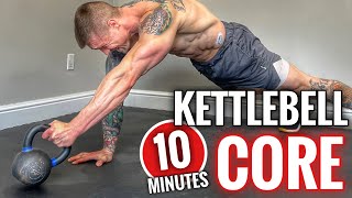 10 Minute Kettlebell Core Workout  Follow Along [upl. by Isolda737]