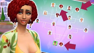 I FINALLY Got one sim to appear 3 times in the family tree Sims 4 genealogy challenge [upl. by Berwick]