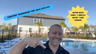 New townhome listing in Sanford Florida 3 bedroom25 bath 1 car garage under 380000 [upl. by Tergram796]