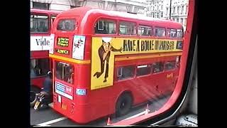 Ride on a Routemaster bus across central London in 2002 [upl. by Ennadroj30]