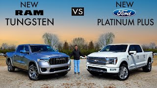 AMERICAN BATTLE  2025 RAM 1500 Tungsten vs 2024 Ford F150 Platinum Plus Comparison [upl. by Alraep741]