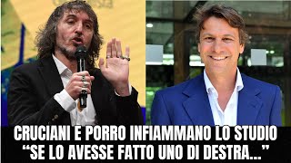 CRUCIANI E NICOLA PORRO INFIAMMANO LO STUDIO “SE LO AVESSE FATTO UNO DI DESTRA …” [upl. by Aniroc794]