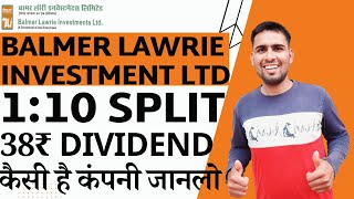 Balmer Lawrie Investment Share Split amp Dividend  Balmer Lawrie Investment Share Latest News  BLIL [upl. by Anoif757]