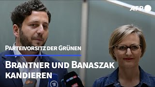 Brantner und Banaszak kandidieren für GrünenVorsitz  AFP [upl. by The4]