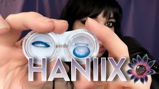 АСМР распаковка и обзор линз от HANIIX 👁️💜 ASMR unpacking and review of lenses from HANIIX 😍 [upl. by Aneehsal]