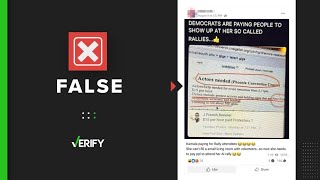 No Harris campaign did not place Craigslist ‘actors needed’ ad for Arizona rally [upl. by Carmita795]