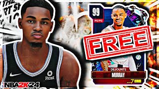 FREE DARK MATTER DEJOUNTE MURRAY IS THE GOAT MUST HAVE IN NBA 2K24 MYTEAM [upl. by Ibbie]