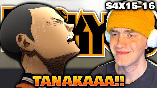 TANAKA 😭 Volleybal Fan REACTS To HAIKYUU S4 Episode 1516 [upl. by Namwob138]