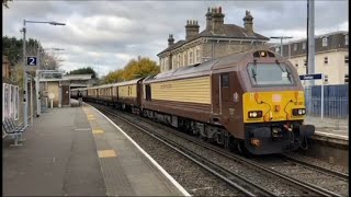 DB Cargo 67021 British Pullman  Private Charter  Arriving amp Departing Chertsey  121124 [upl. by Ergener]