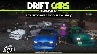 Falken Drift Cars  Customization Styles [upl. by Quirita51]