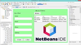 Create Java Application with JTable and Form using Swing GUI Builder of Netbeans IDE  Source Code [upl. by Yrreg314]