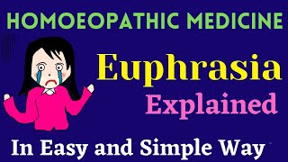 Euphrasia 30 Homoeopathic Medicine  Uses and Benefits for all Eye Problem  Euphrasia Drug Picture [upl. by Eugenides]