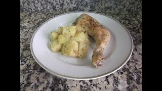 Cuartos traseros de pollo al horno con patatas [upl. by Iand]