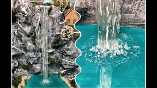 How to make waterfall and ripples in lake Woodland Scenics Water Effects [upl. by Jacenta]