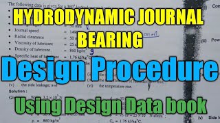 Hydrodynamic Bearing design procedure problem how to solve numrical of bearing [upl. by Anzovin]