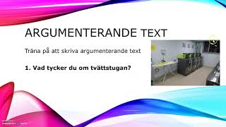 Argumenterande text  två exempeltexter 1 Vad tycker du om tvättstugan [upl. by Odlamur617]