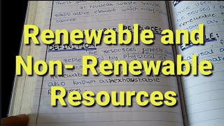 Renewable and NonRenewable Resources Lecture 5 XII Biology Chapter 13 [upl. by Reneta]