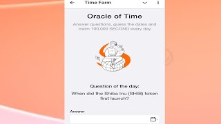 When did the Shiba Inu SHIB token first launch Question Of The Day  Time Farm Answer 21 October [upl. by Analad]