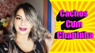 Como Fazer CACHOS Com Chapinha em Cabelo Curto [upl. by Suivatal]