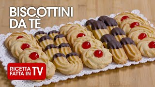 BISCOTTINI DA TÈ di Benedetta Rossi  Ricetta TV Fatto in Casa per Voi [upl. by Aseiram]