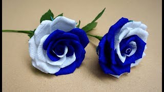 How to make realistic and easy paper roses  Very Easy and Simple to make Paper Rose [upl. by Rydder]