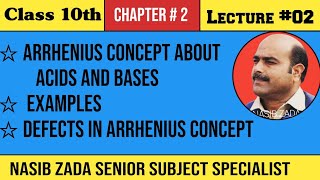 ARRHENIUS Concept about acids and basesCHEMISTRY CLASSNASIB ZADA SSSPASHTOPOSHTO [upl. by Lua600]