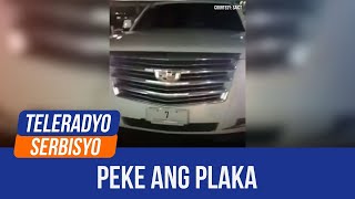 LTO SUV with ‘7’ protocol plate number fake  Johnson Ikwento Mo 04 November 2024 [upl. by Joelle]