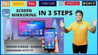 HOW TO CONNECT MOBILE PHONE TO TV  SONY LED SCREEN MIRRORING  MI TV SCREEN MIRRORING 🔥🔥🔥🔥 [upl. by Yvehc]