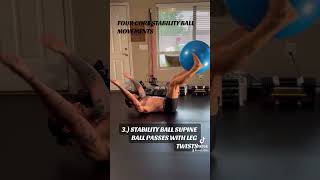 4 STABILITY BALL ALL CORE EXERCISES [upl. by Assyn]