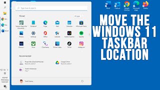 Move the Windows 11 Taskbar to the Left Right or Top of the Screen  UPDATED [upl. by Fallon727]