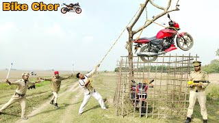 Bike Chor vs Police  New Funny Comedy Video  By Apna Fun Joke [upl. by Latty]