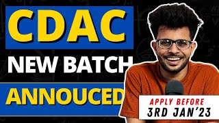 CDAC NEW Batch Announced  March 2024 Batch  Is CDAC Worth it in 2024 😱✅ [upl. by Antonie]