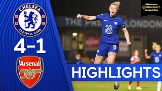 Chelsea 41 Arsenal  Beth England Scores 50th Goal For The Blues  Conti Cup Highlights [upl. by Ecirtaeb479]