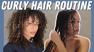 Curly Hair Routine for VOLUME 3b3c  Curly Hair Routine 2021 [upl. by Yerxa]