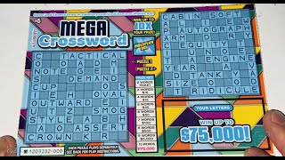 AWESOME WINNER ON BRAND NEW 5 MEGA CROSSWORD CALIFORNIA LOTTERY SCRATCHERS SCRATCH OFF [upl. by Lionello]